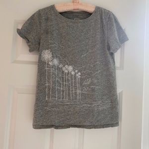 j crew surf-scene embroidered t-shirt new no tags